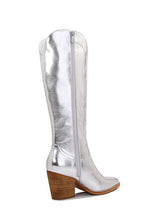 Load image into Gallery viewer, Melody Metallic Knee High Cowboy Boots