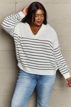 Load image into Gallery viewer, Sew In Love Make Me Smile Striped Oversized Knit Top