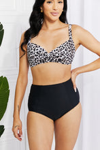 Load image into Gallery viewer, Take A Dip Twist High-Rise Bikini in Leopard