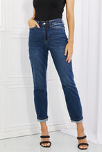 Load image into Gallery viewer, Crystal  High Waisted Cuffed Boyfriend Jeans