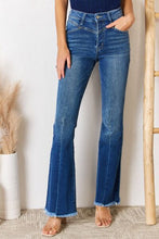 Load image into Gallery viewer, High Rise Raw Hem Flare Jeans