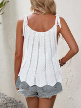 Load image into Gallery viewer, BEACH DAYS Tied Openwork Scoop Neck Sleeveless Tank