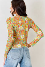 Load image into Gallery viewer, Groovy Swirl Long Sleeve Mesh Top