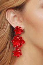 Load image into Gallery viewer, Flower Shape Zinc Alloy Dangle Earrings