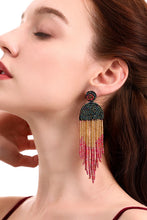 Load image into Gallery viewer, Beaded Fringe Dangle Earrings