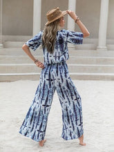 Load image into Gallery viewer, Printed Short Sleeve Shirt and Pants Set