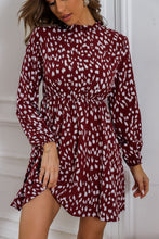 Load image into Gallery viewer, Monica Mock Neck Long Sleeve Printed Dress