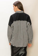 Load image into Gallery viewer, Houndstooth Contrast Raw Hem Jacket