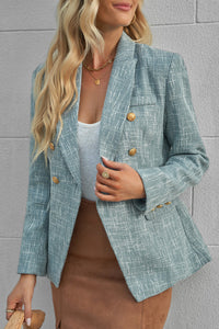 Heathered Double-Breasted Blazer
