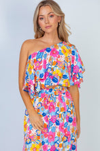Load image into Gallery viewer, Sunshine &amp; Blossoms  Floral One-Shoulder Crop Top