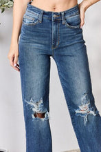 Load image into Gallery viewer, High Waist 90&#39;s Distressed Straight Jeans
