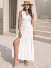 Load image into Gallery viewer, Positano Slit V-Neck Sleeveless Dress