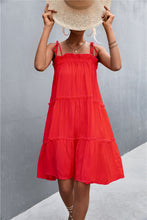 Load image into Gallery viewer, Tie-Shoulder Frill Trim Sleeveless Dress