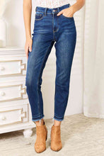 Load image into Gallery viewer, High Waist Released Hem Slit Jeans